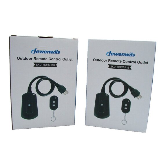 NEW Lot 2 DEWENWILS Outdoor Remote Control Outlets Plug In Lights Holiday Safety - Picture 1 of 9